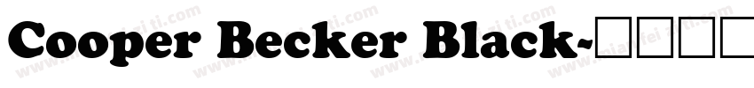 Cooper Becker Black字体转换